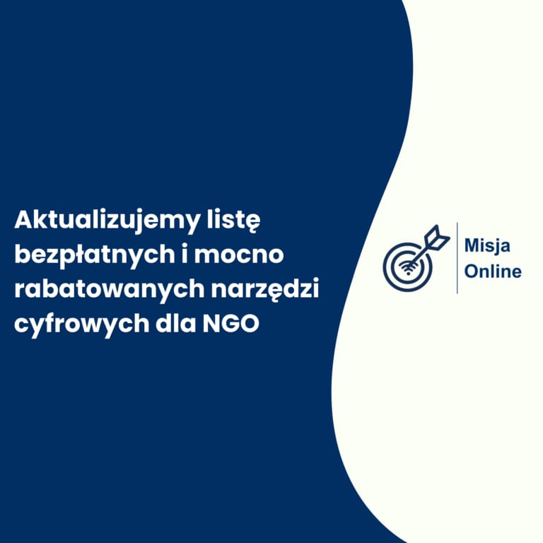 Aktualizujemy listę bezpłatnych i mocno rabatowanych narzędzi cyfrowych dla NGO