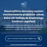 Read more about the article Darmowy System Powiadomień Sejmowych – śledź projekty ustaw, które nie trafiają do RCL